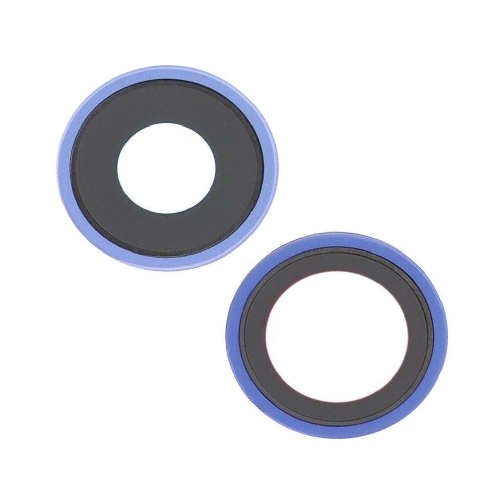 Lentilles caméra arrière + contours iPhone 16 Plus Outremer