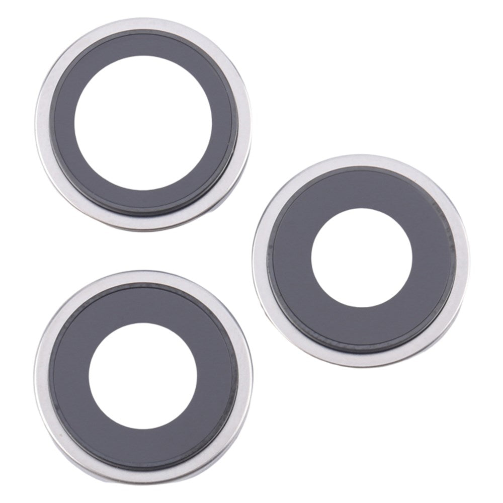 Lentilles caméra arrière + contours iPhone 16 Pro Max Blanc