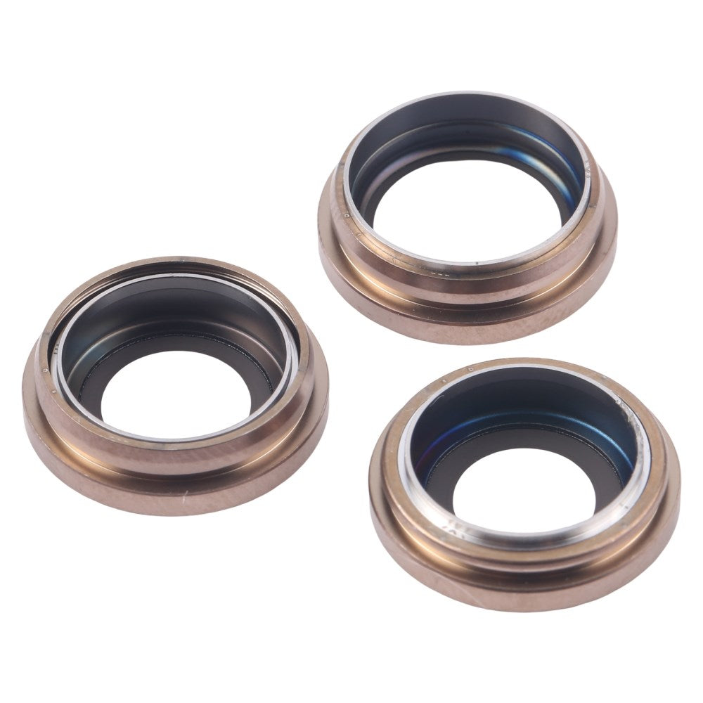 Lentilles caméra arrière + contours iPhone 16 Pro Max Gold