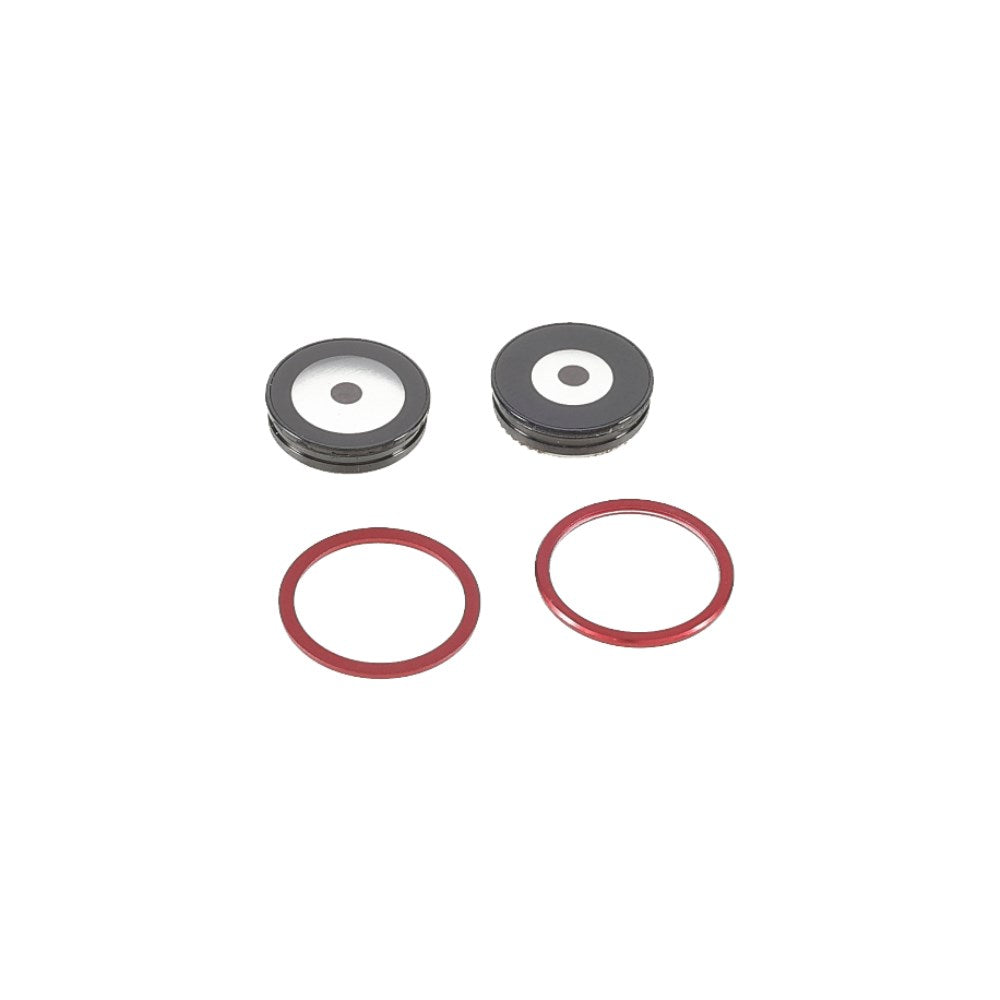 Lentilles caméra arrière + contours iPhone 11 Rouge