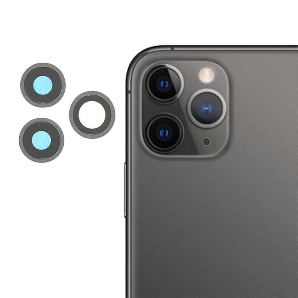 Pièce compatible Caméras Lentilles caméra arrière + contours iPhone 11 Pro Max Noir