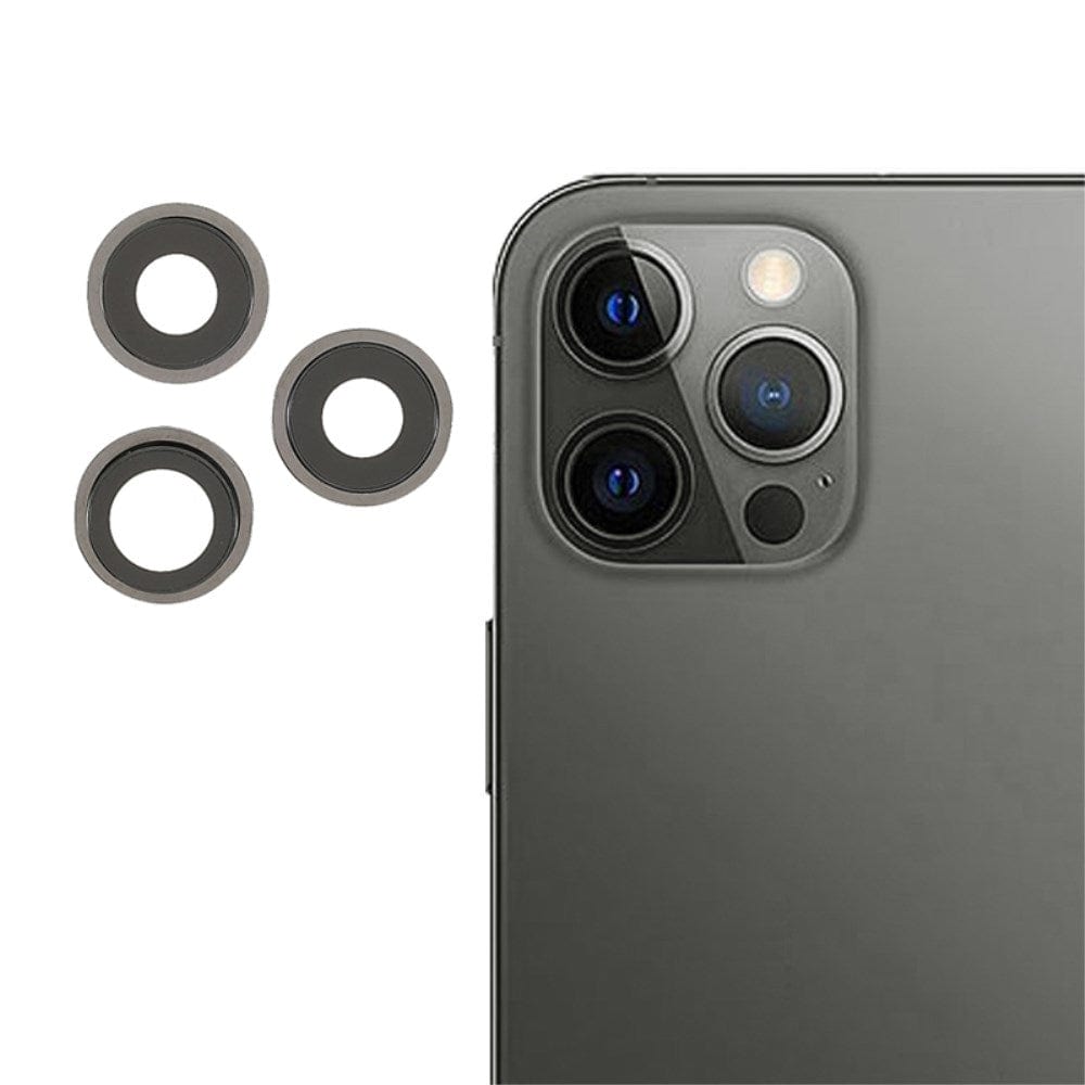 Pièce compatible Caméras Lentilles caméra arrière + contours iPhone 12 Pro Graphite