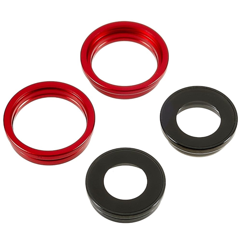 Pièce compatible Caméras Lentilles caméra arrière + contours iPhone 14 Rouge