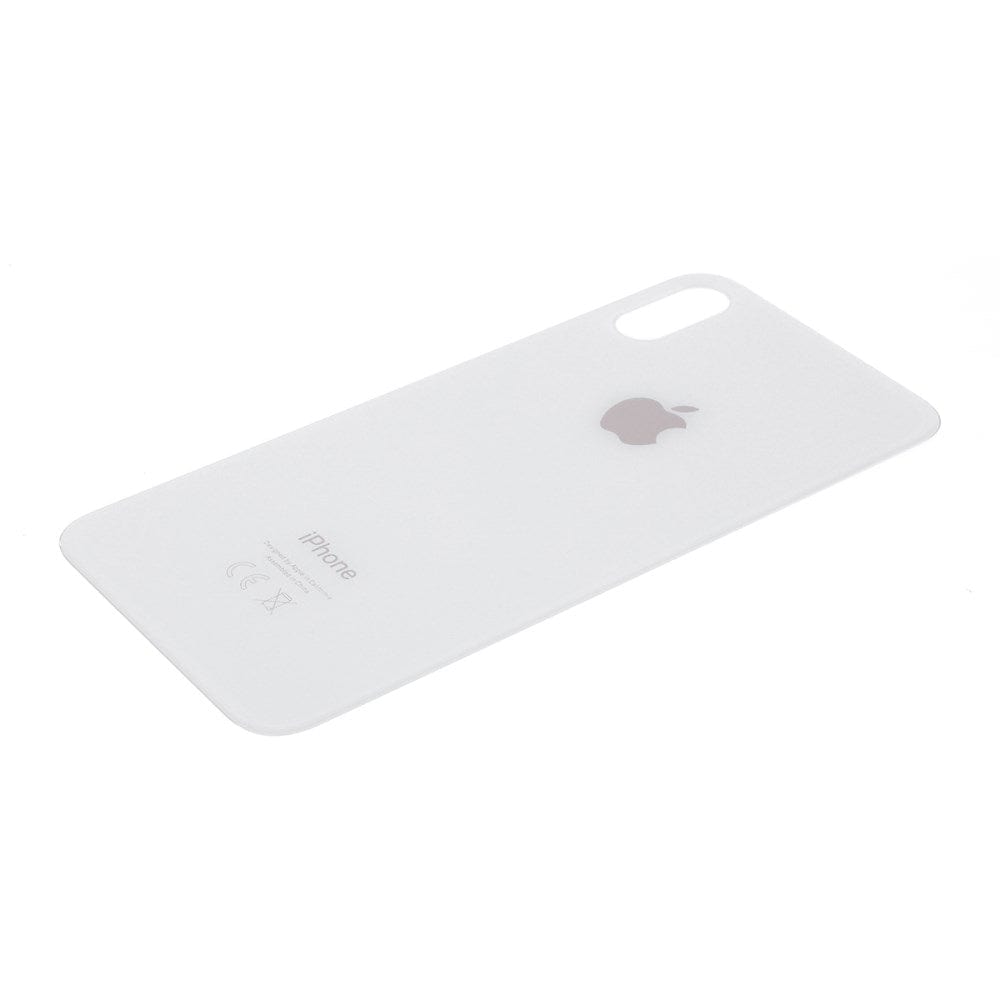 Pièce compatible Vitres arrières Vitre arrière (Adhésif) iPhone Xs Blanc
