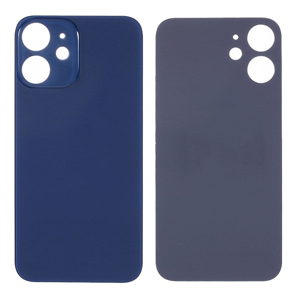 Livraison gratuite Vitres arrières Vitre arrière iPhone 12 Mini Bleu (Big Hole)