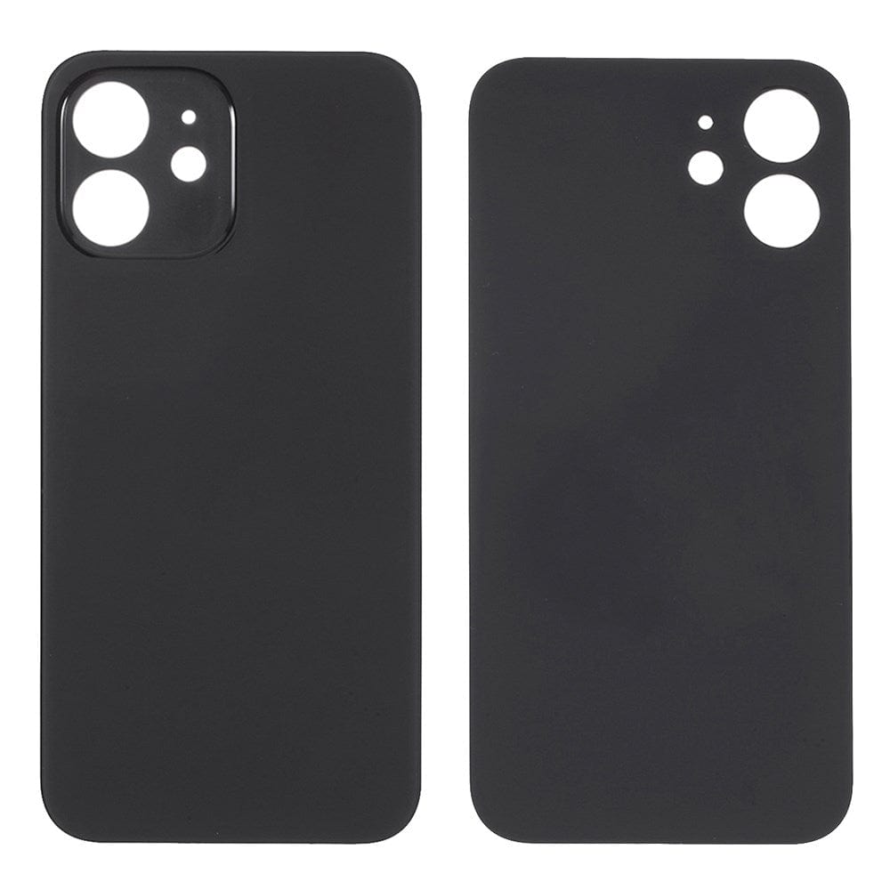 Livraison gratuite Vitres arrières Vitre arrière iPhone 12 Mini Noir (Big Hole)