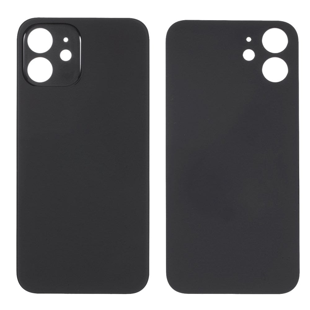 Livraison gratuite Vitres arrières Vitre arrière iPhone 12 Noir (Big Hole)
