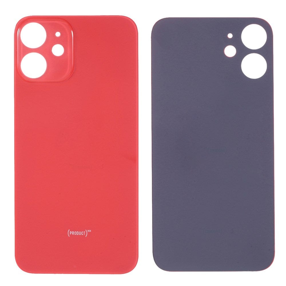 Livraison gratuite Vitres arrières Vitre arrière iPhone 12 Rouge (Big Hole)