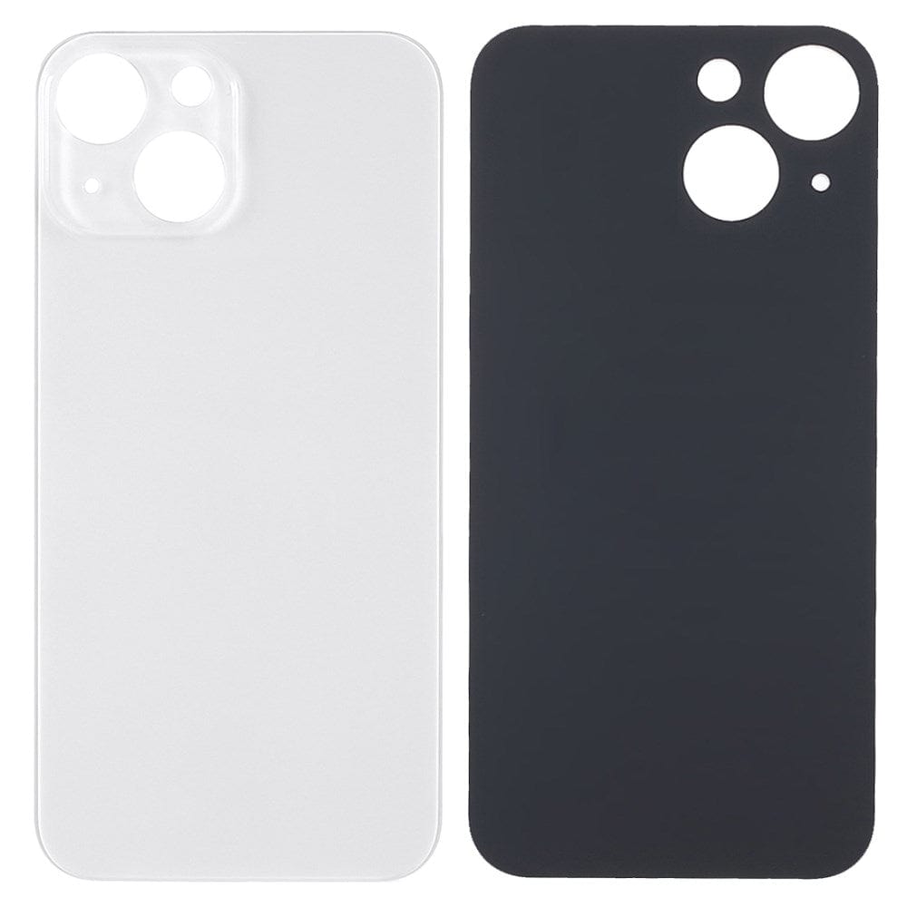 Livraison gratuite Vitres arrières Vitre arrière iPhone 13 Blanc (Big Hole)