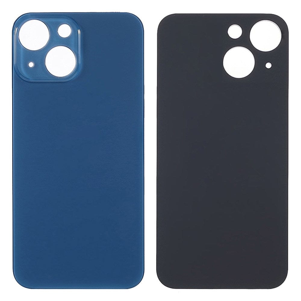 Livraison gratuite Vitres arrières Vitre arrière iPhone 13 Mini Bleu (Big Hole)