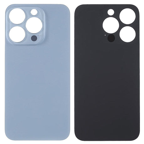 Livraison gratuite Vitres arrières Vitre arrière iPhone 13 Pro Max Bleu (Big Hole)