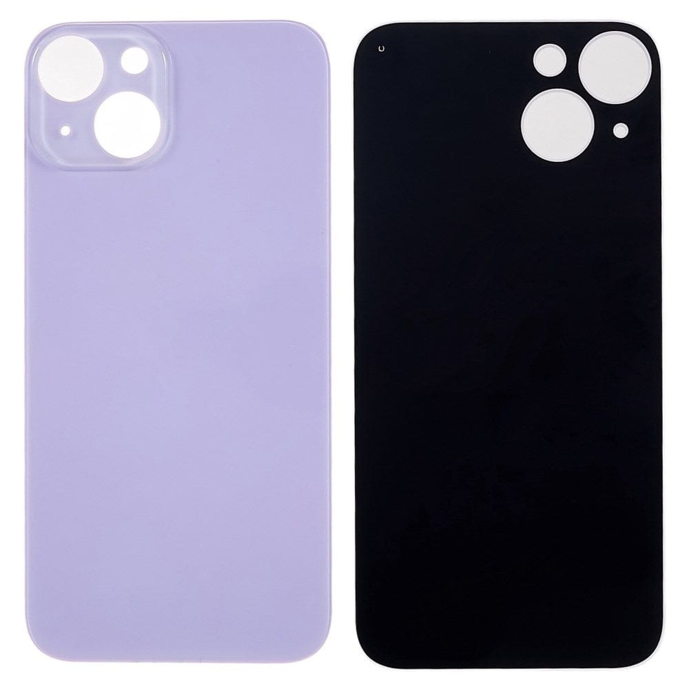 Livraison gratuite Vitres arrières Vitre arrière iPhone 14 Mauve (Big Hole)