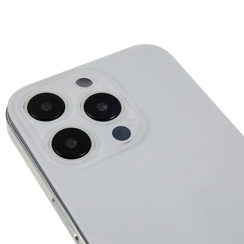 Livraison gratuite Vitres arrières Vitre arrière iPhone 14 Pro Blanc (Big Hole)