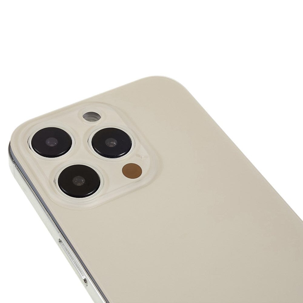 Livraison gratuite Vitres arrières Vitre arrière iPhone 14 Pro Gold (Big Hole)