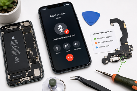 Micro iPhone ne fonctionne plus : causes, tests et solutions