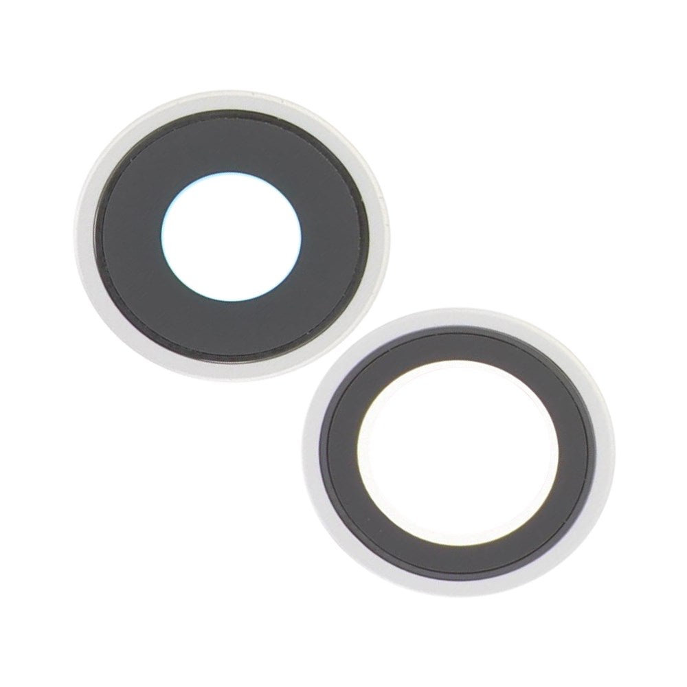 Lentilles caméra arrière + contours iPhone 16 Plus Blanc