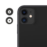 Lentilles caméra arrière + contours iPhone 11 Noir