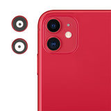 Lentilles caméra arrière + contours iPhone 11 Rouge