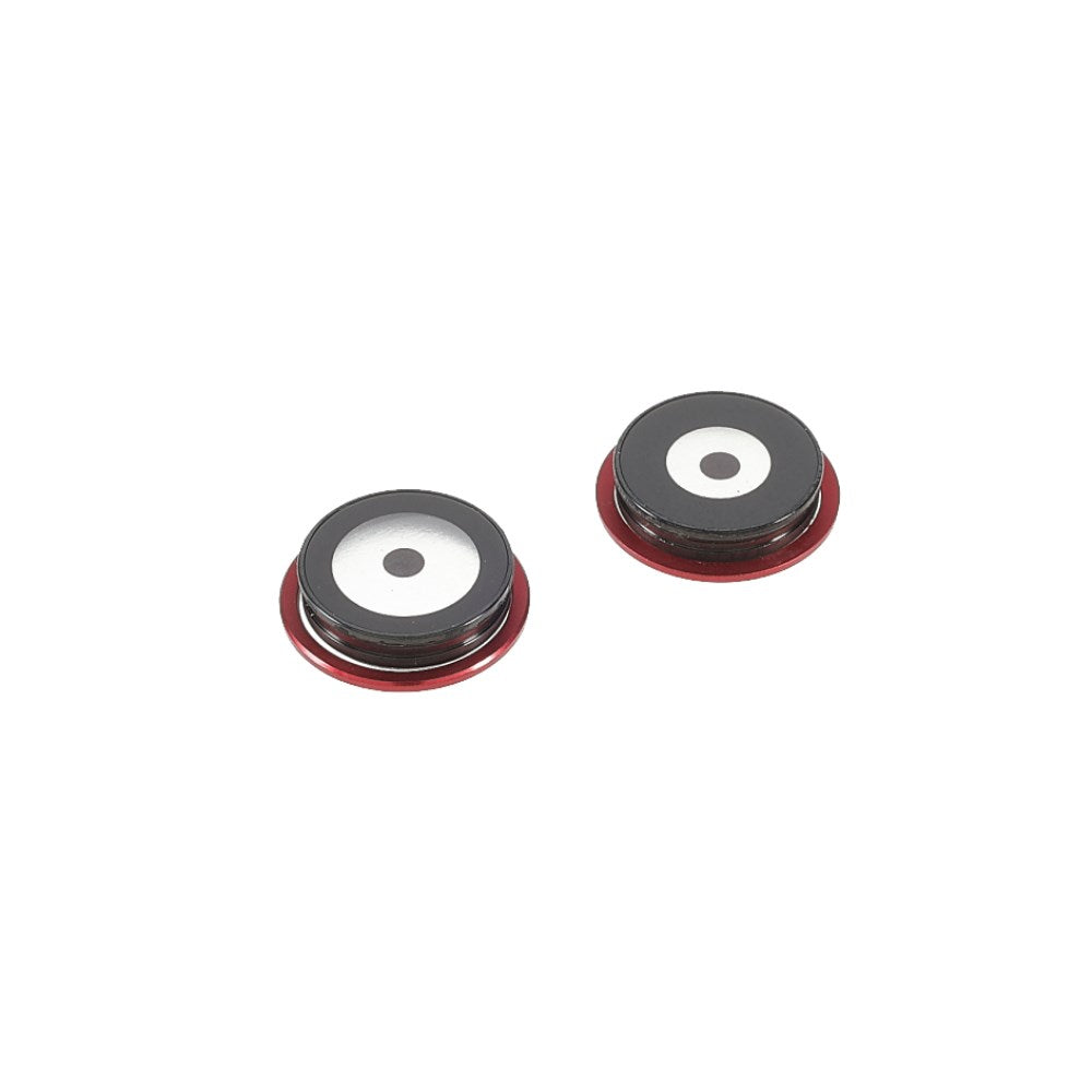 Lentilles caméra arrière + contours iPhone 11 Rouge