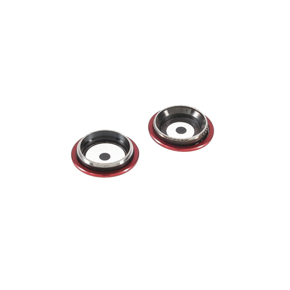 Lentilles caméra arrière + contours iPhone 11 Rouge