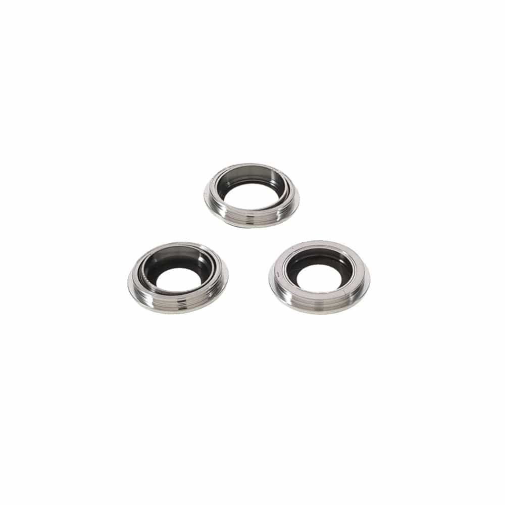 Pièce compatible Caméras Lentilles caméra arrière + contours iPhone 12 Pro Argent