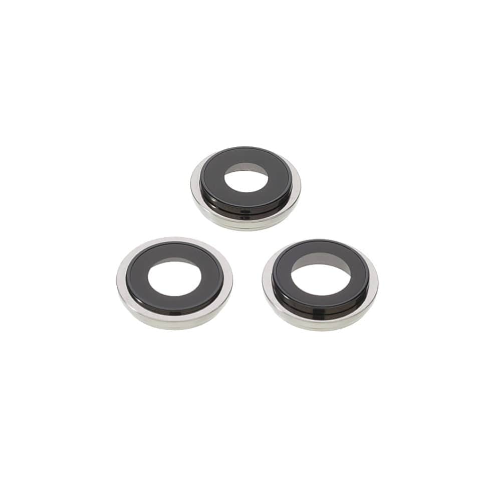 Pièce compatible Caméras Lentilles caméra arrière + contours iPhone 12 Pro Max Argent