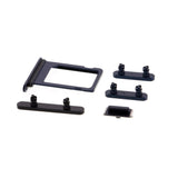 Pièce compatible Composants Pack boutons volume + vibreur + power + tiroir SIM iPhone 12 Mini Bleu