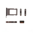 Pièce compatible Composants Pack boutons volume + vibreur + power + tiroir SIM iPhone 12 Pro Max Argent