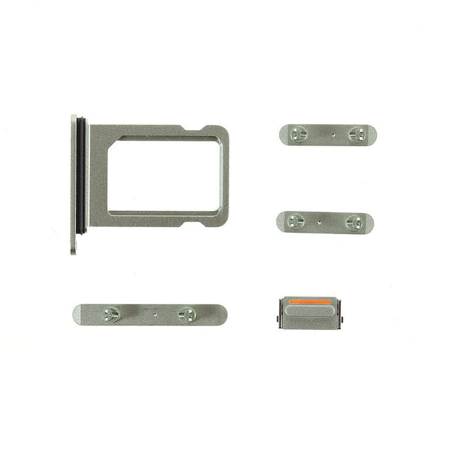 Pièce compatible Composants Pack boutons volume + vibreur + power + tiroir SIM iPhone 12 Vert