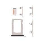 Pièce compatible Composants Pack boutons volume + vibreur + power + Tiroir SIM iPhone 13 Mini Blanc