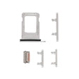 Pièce compatible Composants Pack boutons volume + vibreur + power + Tiroir SIM iPhone 13 Pro Blanc