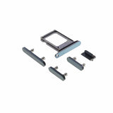 Pièce compatible Composants Pack boutons volume + vibreur + power + Tiroir SIM iPhone 13 Pro Bleu