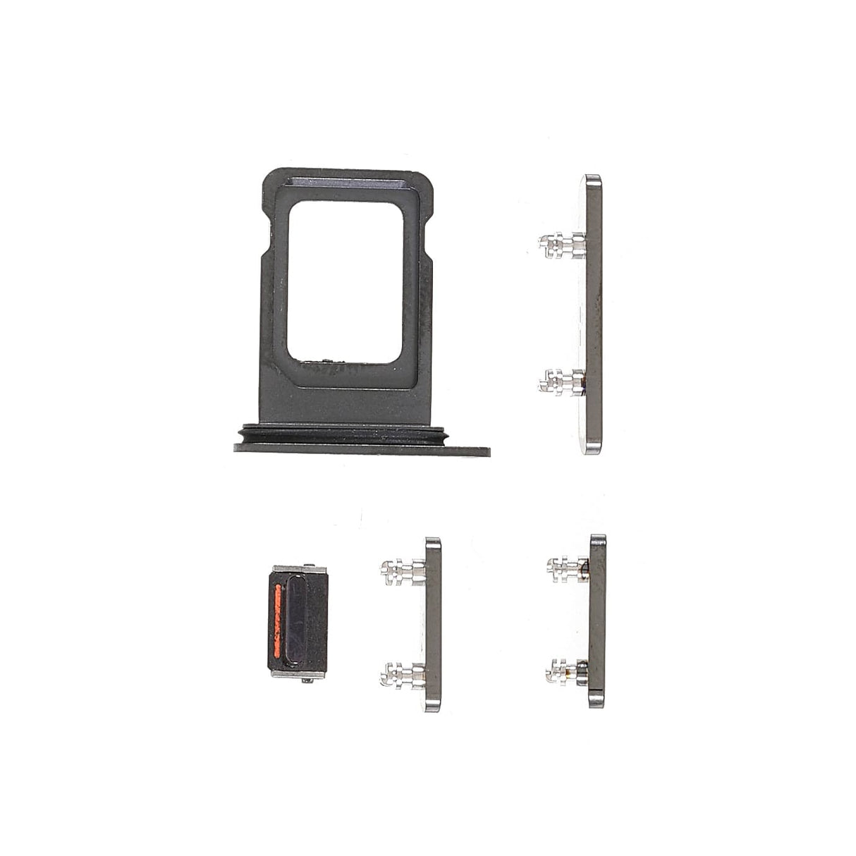 Pièce compatible Composants Pack boutons volume + vibreur + power + Tiroir SIM iPhone 13 Pro Max Noir