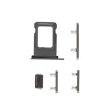 Pièce compatible Composants Pack boutons volume + vibreur + power + Tiroir SIM iPhone 13 Pro Max Noir