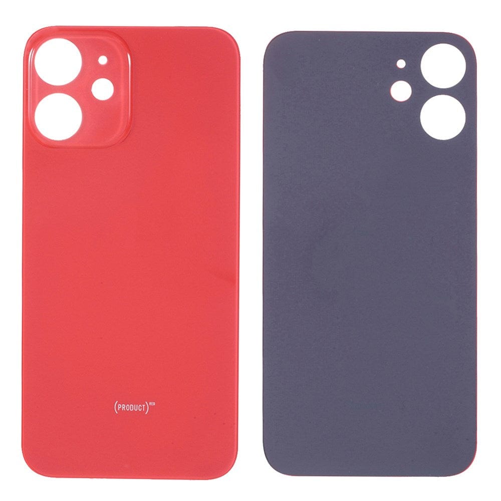 Livraison gratuite Vitres arrières Vitre arrière iPhone 12 Mini Rouge (Big Hole)
