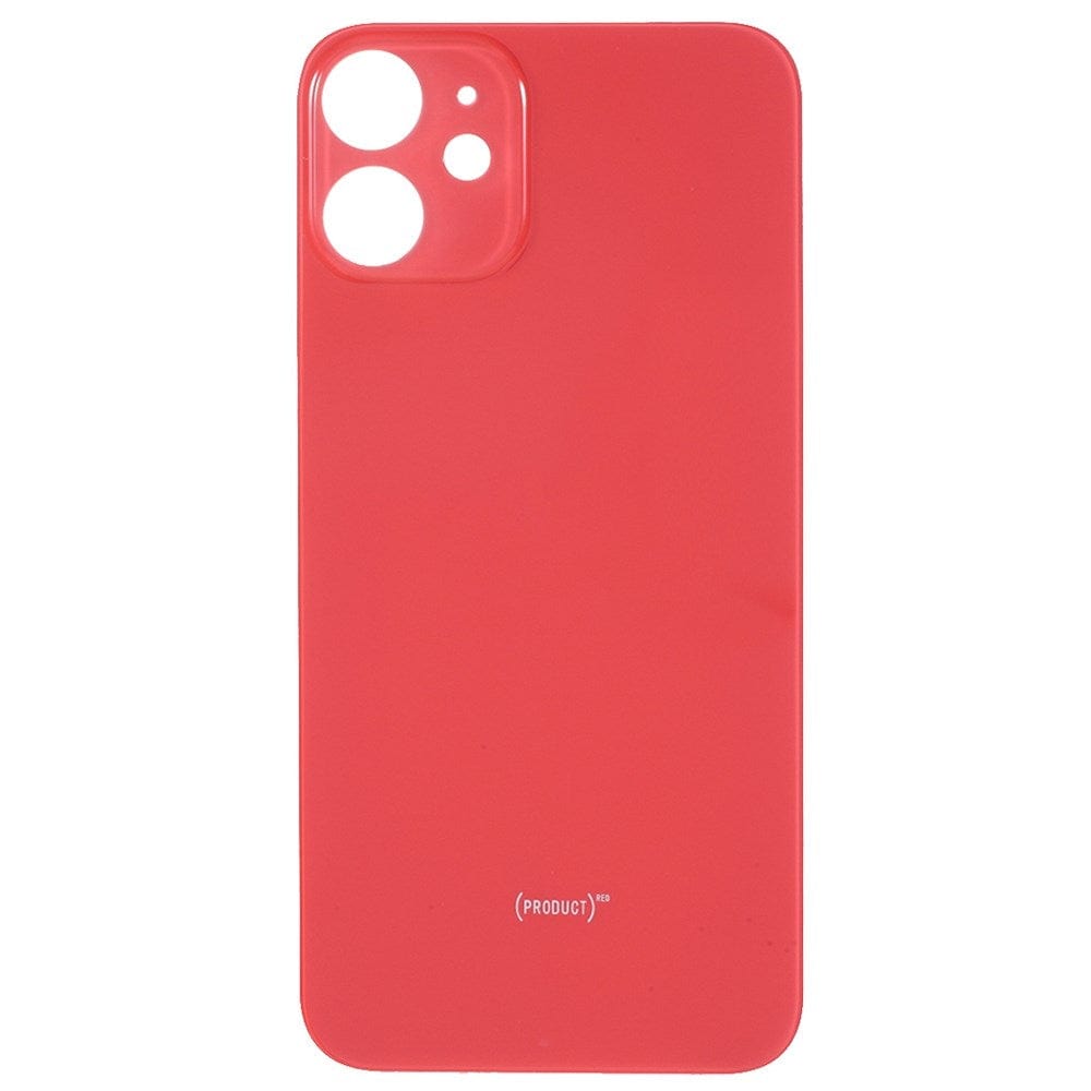 Livraison gratuite Vitres arrières Vitre arrière iPhone 12 Mini Rouge (Big Hole)