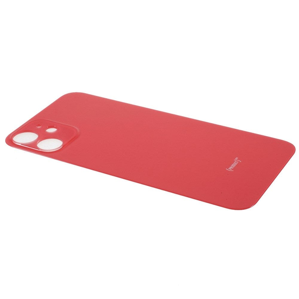 Livraison gratuite Vitres arrières Vitre arrière iPhone 12 Mini Rouge (Big Hole)