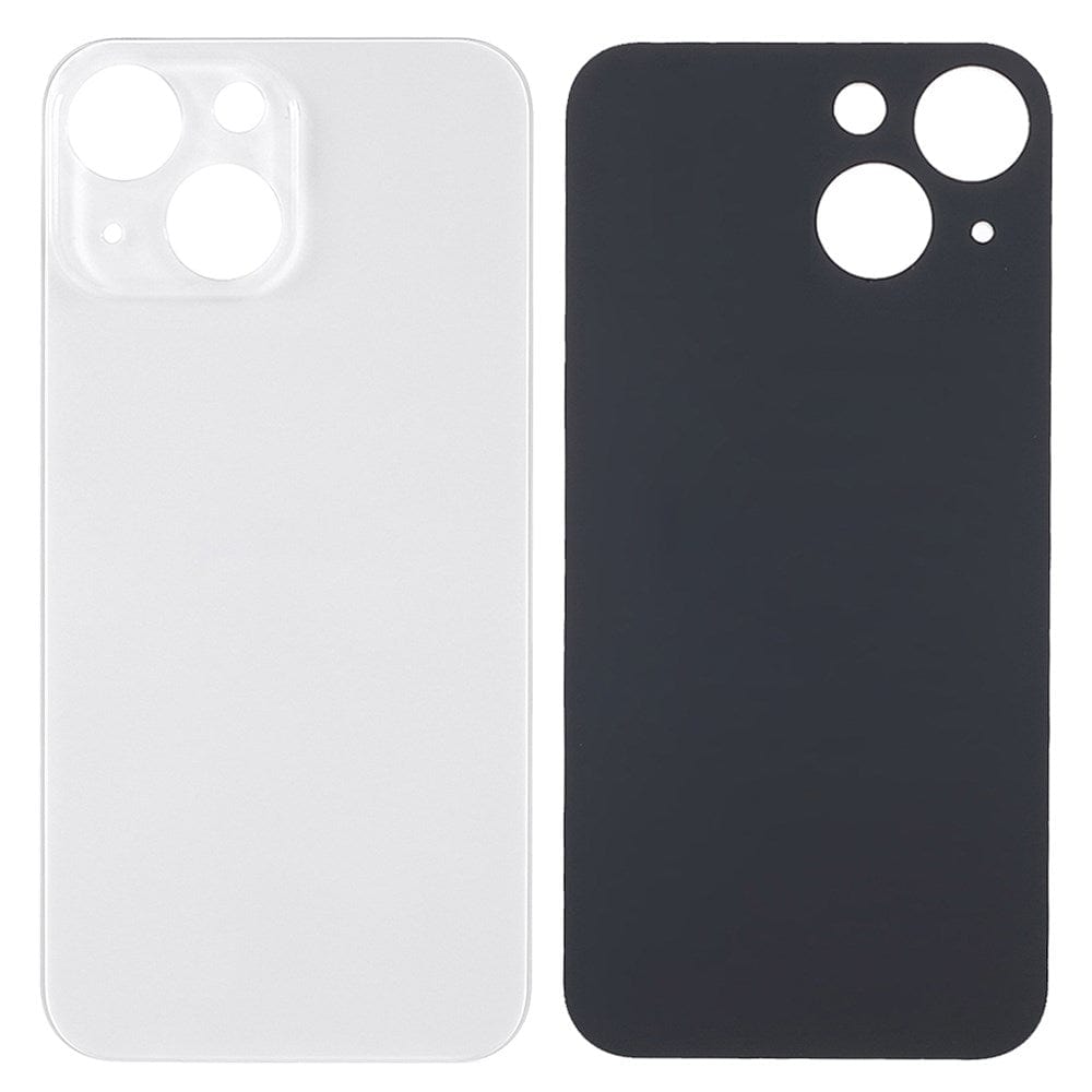 Livraison gratuite Vitres arrières Vitre arrière iPhone 13 Mini Blanc (Big Hole)