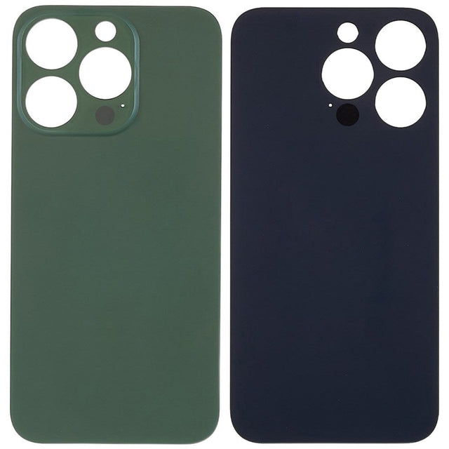 Livraison gratuite Vitres arrières Vitre arrière iPhone 13 Pro Max Vert (Big Hole)
