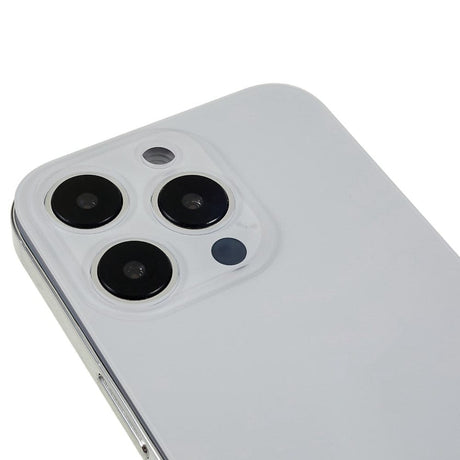 Livraison gratuite Vitres arrières Vitre arrière iPhone 14 Pro Max Blanc (Big Hole)