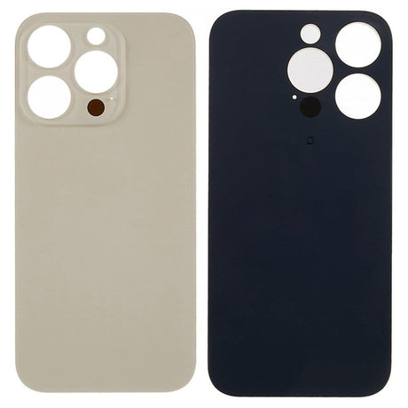 Livraison gratuite Vitres arrières Vitre arrière iPhone 14 Pro Max Gold (Big Hole)