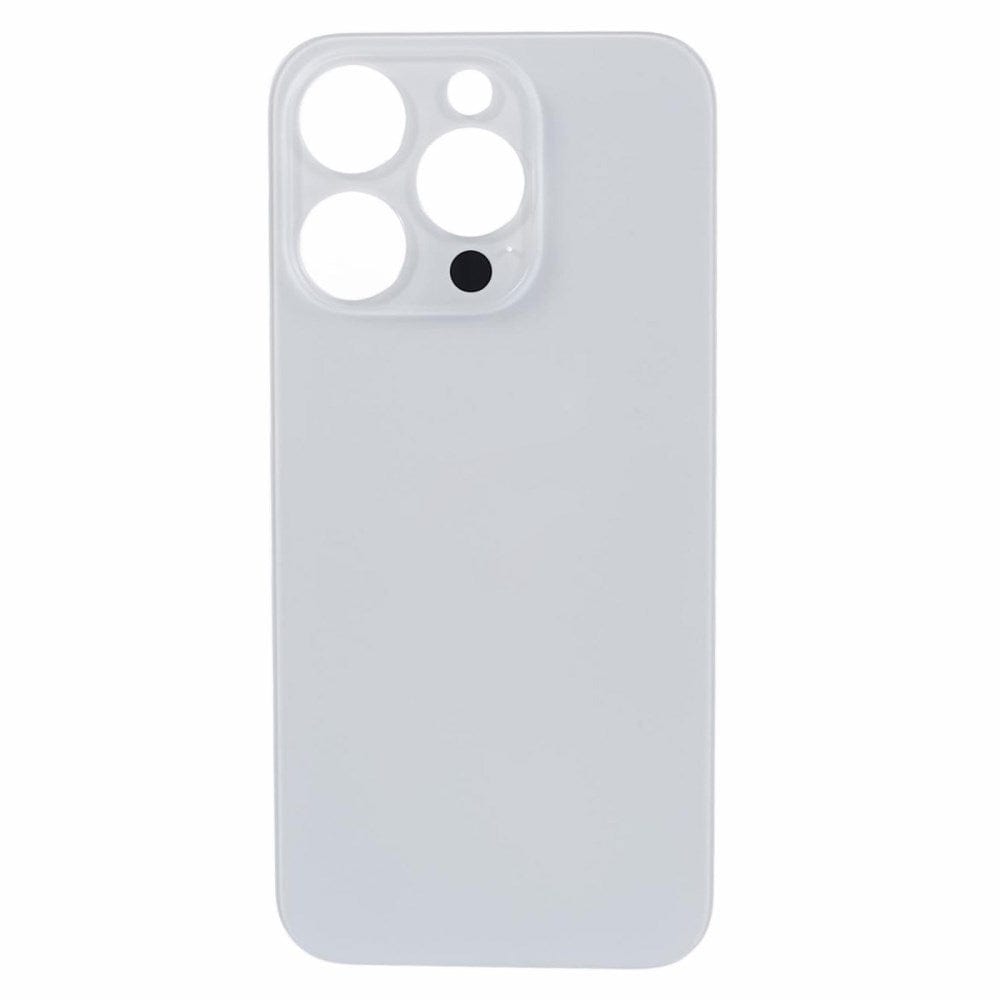 Livraison gratuite Vitres arrières Vitre arrière iPhone 15 Pro Blanc (Big Hole)